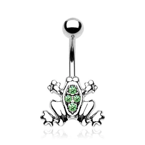 Icy Frog Belly Ring She Ate Rings