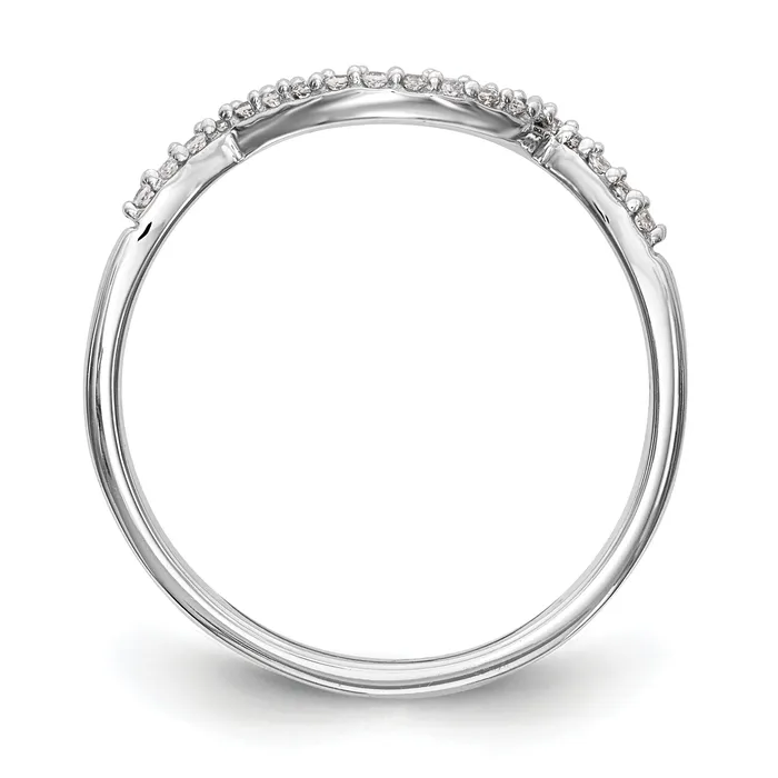 010ct CZ Solid Real 14k White Gold Wedding Wedding Band Ring Goldia Rings