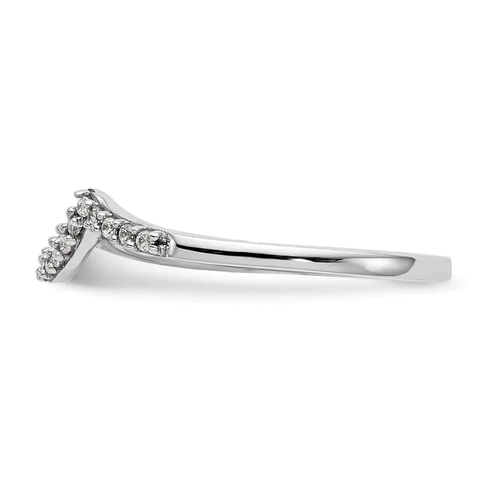 010ct CZ Solid Real 14k White Gold Wedding Wedding Band Ring Goldia Rings