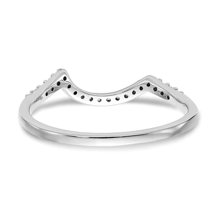 010ct CZ Solid Real 14k White Gold Wedding Wedding Band Ring Goldia Rings
