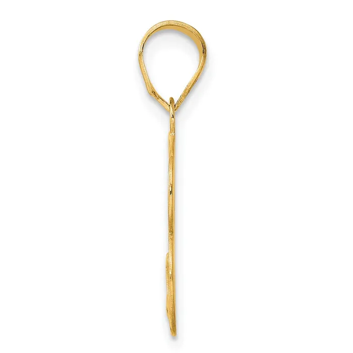 14k Yellow Gold Polished Etched Number 73 Pendant Goldia PreStyled Sets