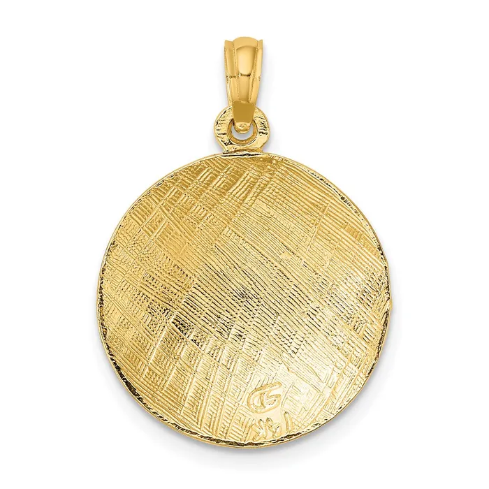 Goldia Charm Necklaces 14k Yellow Gold 2D Polished Volleyball Charm