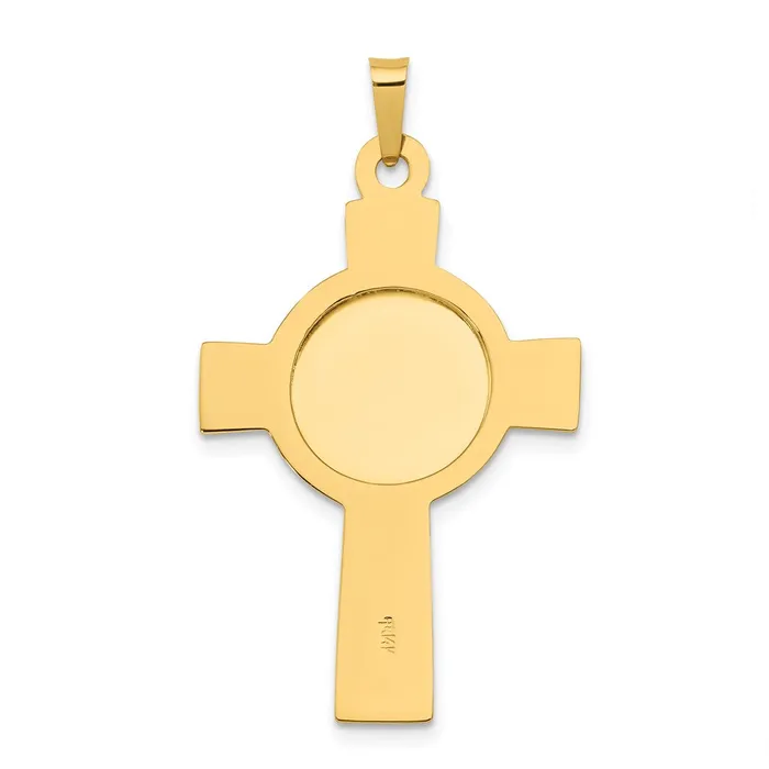 Goldia Necklaces 14k Yellow Gold Cross wSt Anthony Medal Pendant