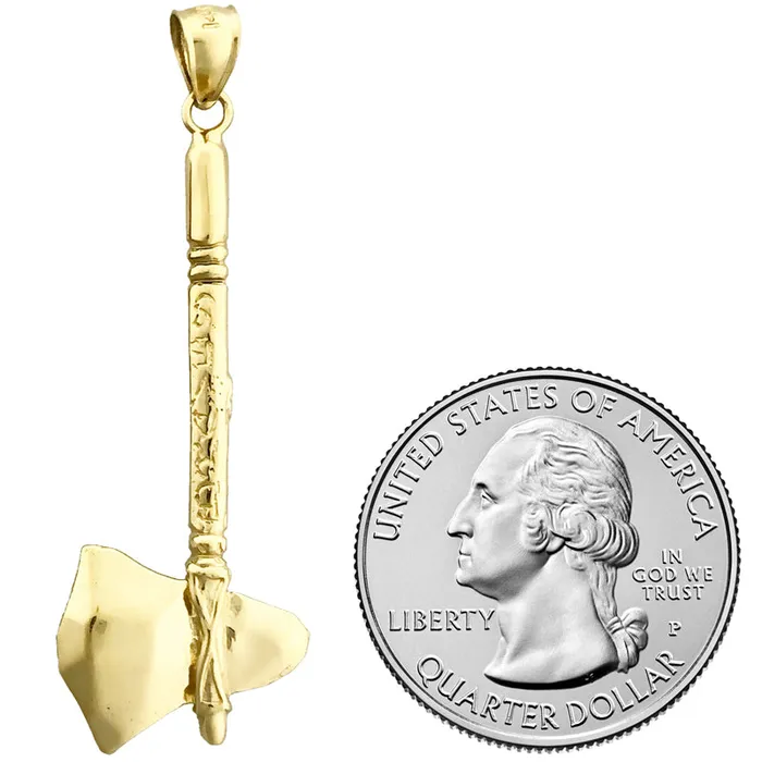 Goldia PreStyled Sets 14K Gold Native Indian Tomahawk Pendant