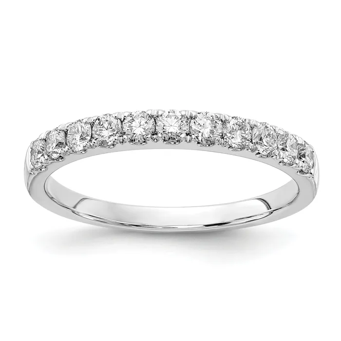 Goldia Rings 14K White Gold Lab Grown Diamond VSSI G 12ct Wedding Band Ring