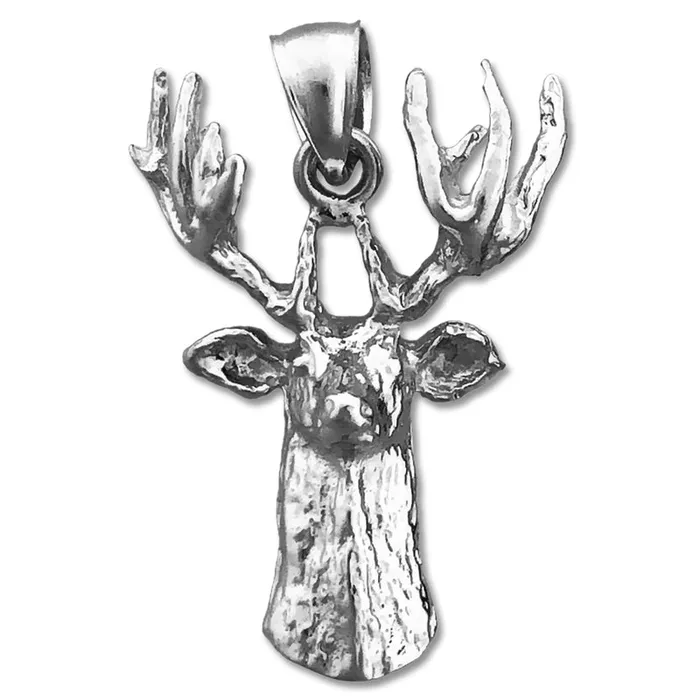 Necklaces 14K Gold Deer Head Pendant Goldia