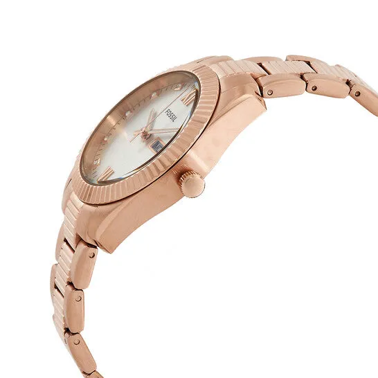 Original Fossil Scarlette Quartz Crystal Silver Dial Ladies Watch ES5200 JMS always Watches Original Fossil Scarlette Quartz Crystal Silver Dial Ladies Watch ES5200 JMS always Watches