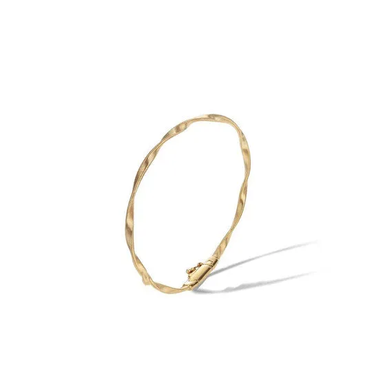 Original Marco Bicego Marrakech Collection 18K Yellow Gold Twisted Stackable Bangle BG337 Y JMS always PreStyled Sets