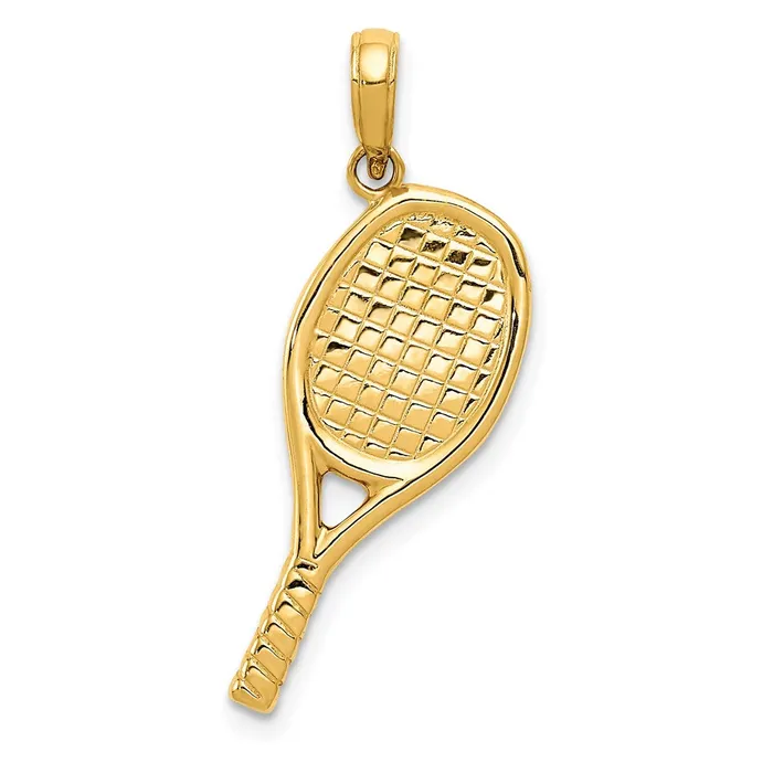 PreStyled Sets Goldia 14k Yellow Gold 3D Racquetball Pendant