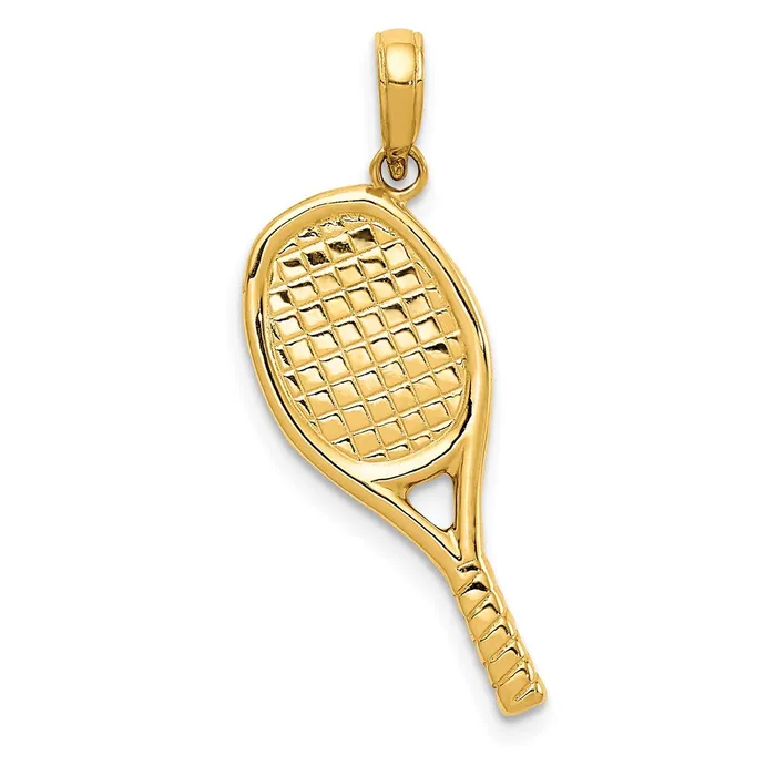 PreStyled Sets Goldia 14k Yellow Gold 3D Racquetball Pendant