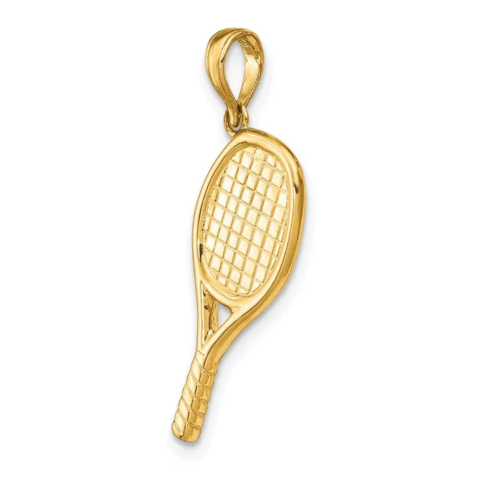 PreStyled Sets Goldia 14k Yellow Gold 3D Racquetball Pendant