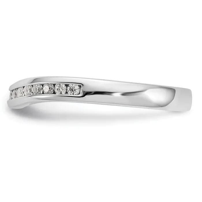 Rings 017ct CZ Solid Real 14k White Gold Wedding Wedding Band Ring Goldia