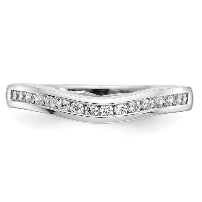 Rings 017ct CZ Solid Real 14k White Gold Wedding Wedding Band Ring Goldia