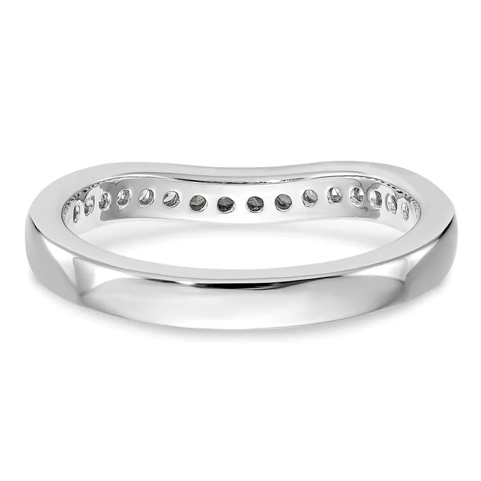 Rings 017ct CZ Solid Real 14k White Gold Wedding Wedding Band Ring Goldia
