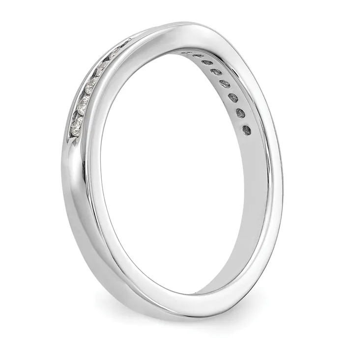 Rings 017ct CZ Solid Real 14k White Gold Wedding Wedding Band Ring Goldia