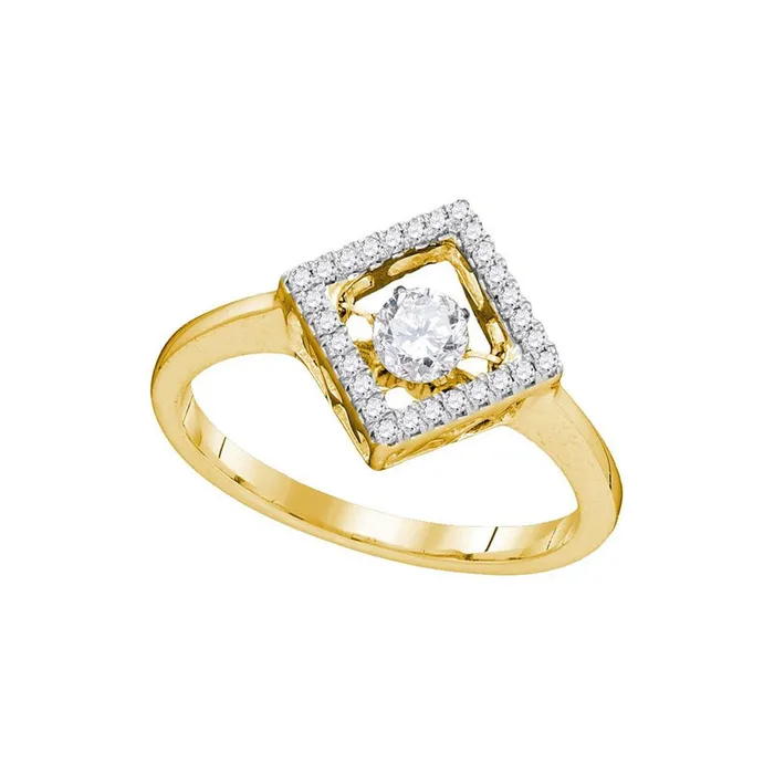 Rings gndatlanta 14k Yellow Gold Round Diamond Twinkle Solitaire Diagonal Square Ring 15 Cttw Rings gndatlanta 14k Yellow Gold Round Diamond Twinkle Solitaire Diagonal Square Ring 15 Cttw