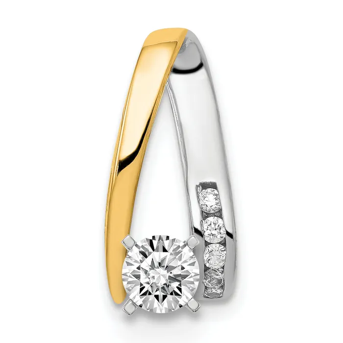 Rings Goldiacom 14k Two Tone A Diamond Peg Slide