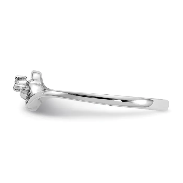 Rings Goldiacom 14k White Gold A Real Diamond heart ring