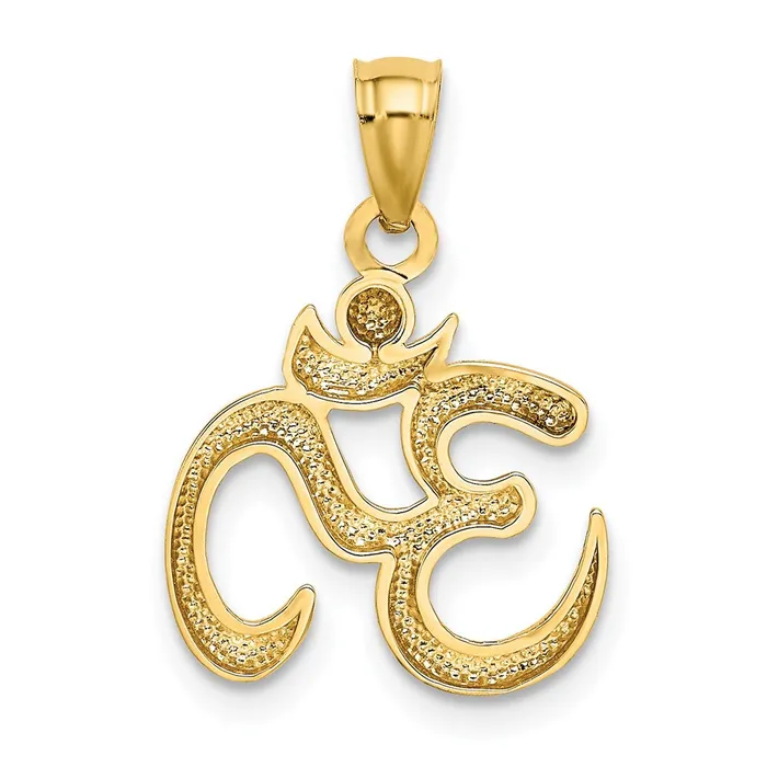 14k Gold Polished Om Symbol Pendant TreasureFineJewelers PreStyled Sets