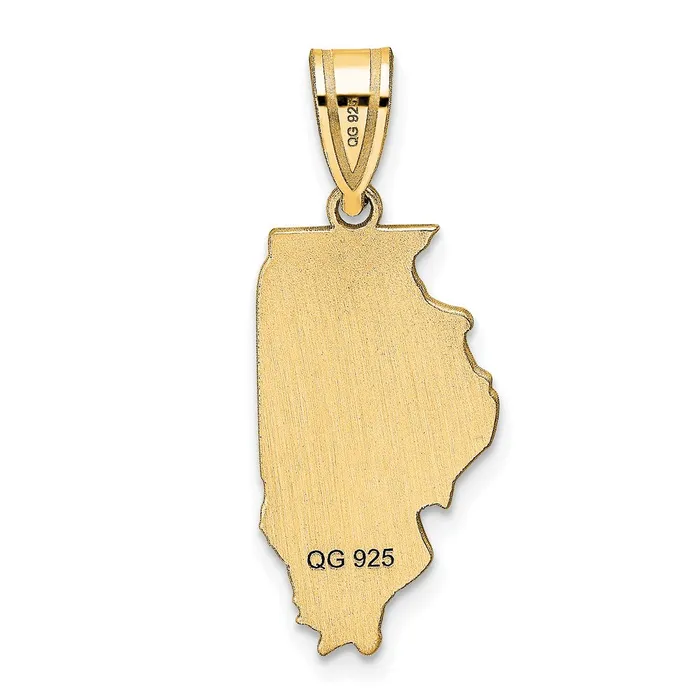 14k Yellow Gold Illinois State Pendant TreasureFineJewelers PreStyled Sets