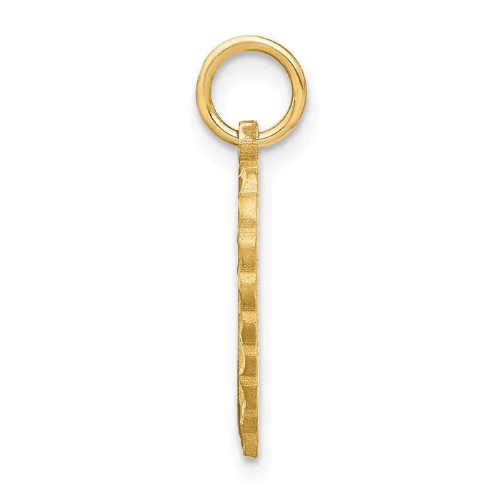 Charm Necklaces TreasureFineJewelers 10k Yellow Gold Initial O Charm