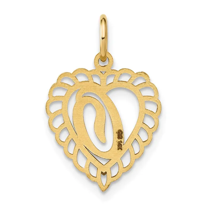 Charm Necklaces TreasureFineJewelers 10k Yellow Gold Initial O Charm