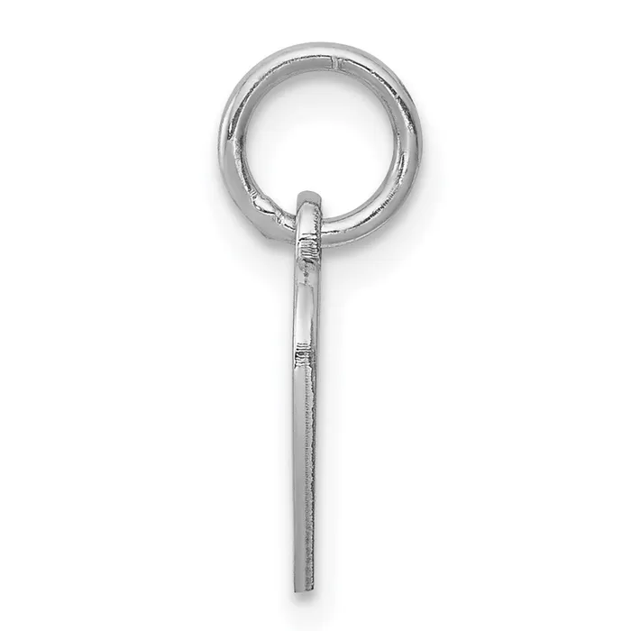 Charm Necklaces TreasureFineJewelers SS Rhplt Engraveable Heart Polished FrontSatin Back Disc Charm