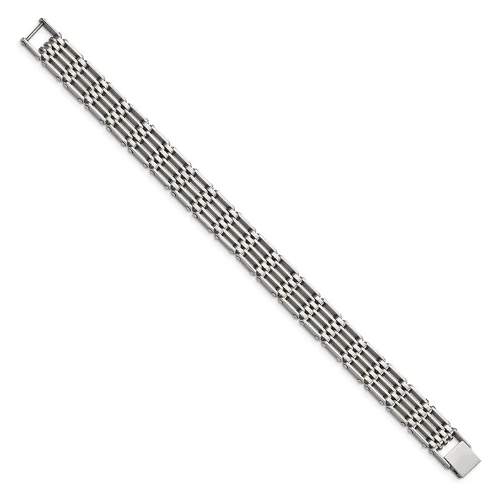 Chisel Stainless Steel Polished 85 inch Link Bracelet TreasureFineJewelers Bracelets