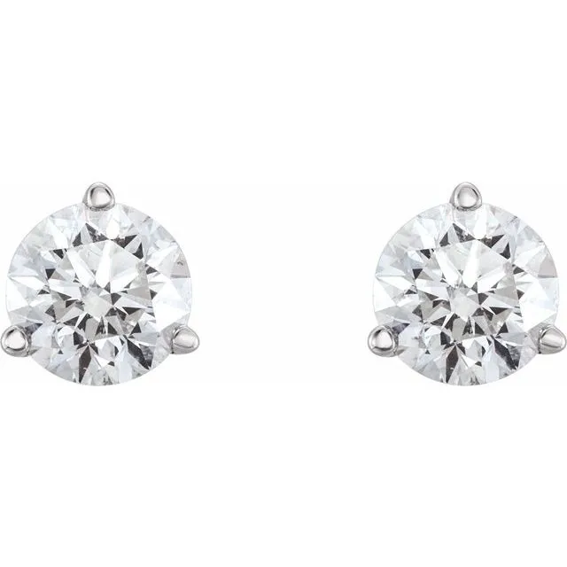 Earrings TreasureFineJewelers 14K White Gold 1 CTW Natural Diamond Earrings