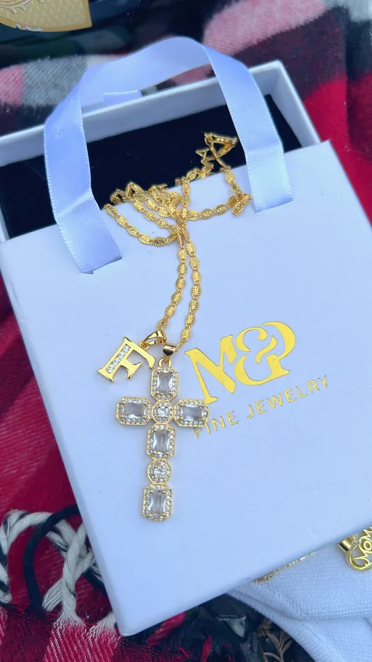 MP Jewelry Necklaces White Virgin Mary Cross Necklace