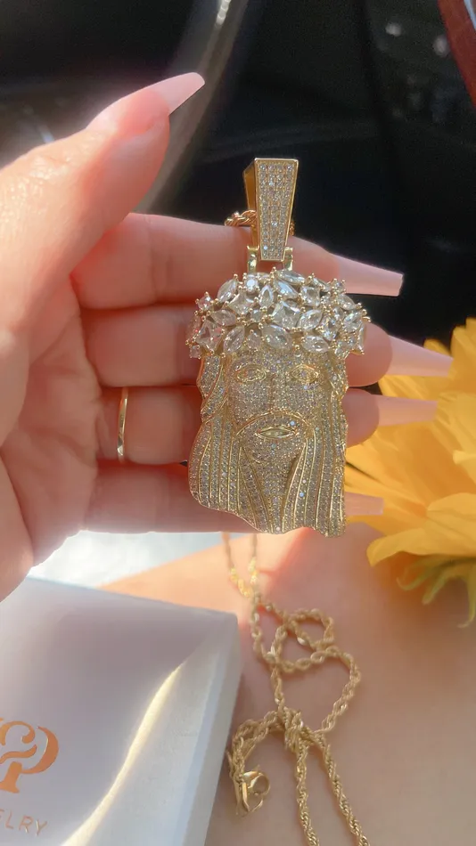 Necklaces MP Jewelry Diamond Jesus Necklace