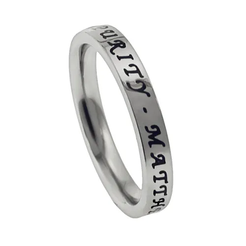 North Arrow Shop Christian Purity Ring April Birthstone Diamond CZ with Bible Verse Stainless Steel Rings North Arrow Shop Christian Purity Ring April Birthstone Diamond CZ with Bible Verse Stainless Steel Rings