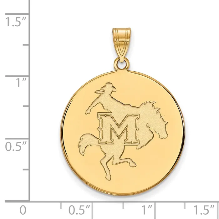 PreStyled Sets TreasureFineJewelers 10K Yellow Gold McNeese State University XL Disc Pendant