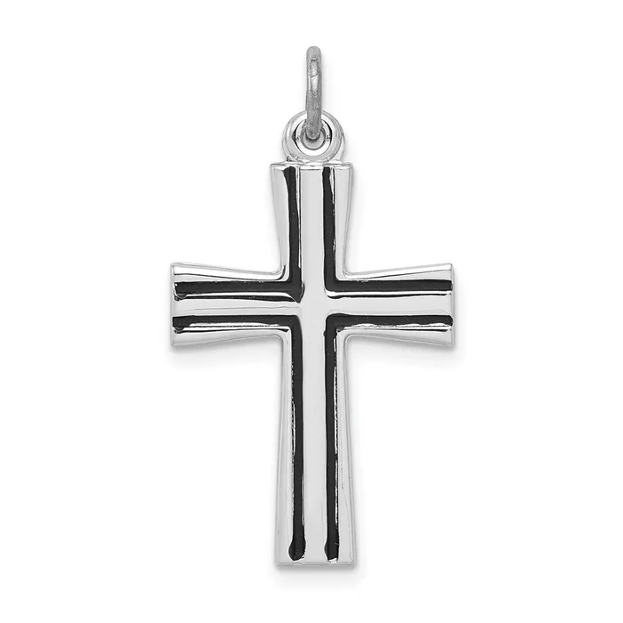 Rings Sterling Silver Rhodiumplated Enameled Latin Cross Charm TreasureFineJewelers Rings Sterling Silver Rhodiumplated Enameled Latin Cross Charm TreasureFineJewelers