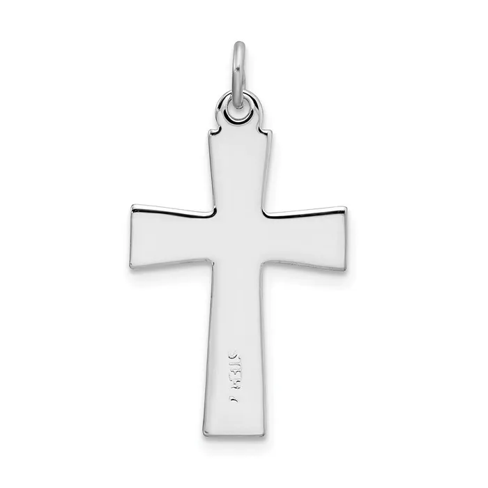 Rings Sterling Silver Rhodiumplated Enameled Latin Cross Charm TreasureFineJewelers