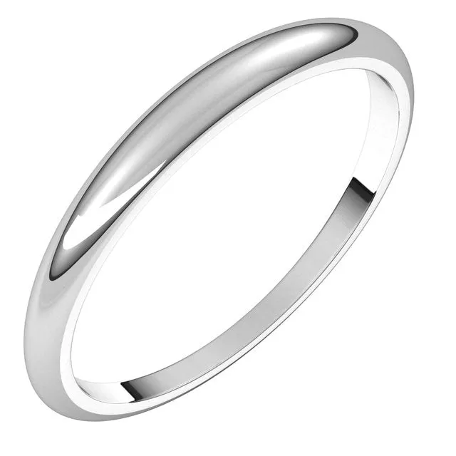 Rings TreasureFineJewelers 14K White Gold 25 mm Half Round Tapered Wedding Band Rings TreasureFineJewelers 14K White Gold 25 mm Half Round Tapered Wedding Band