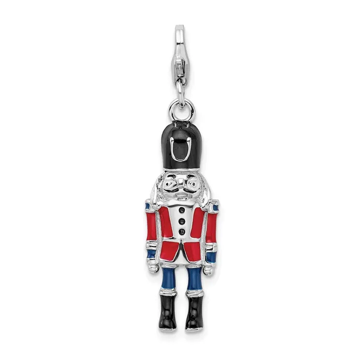 Rings TreasureFineJewelers Sterling Silver Amore La Vita Rhodiumpl 3D Enameled Nut Cracker Charm Rings TreasureFineJewelers Sterling Silver Amore La Vita Rhodiumpl 3D Enameled Nut Cracker Charm