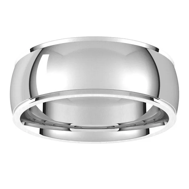 Sterling Silver 7 mm Half Round Edge Comfort Fit Wedding Band TreasureFineJewelers Rings