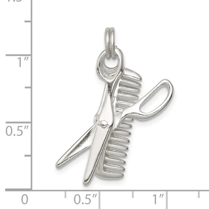Sterling Silver Comb Scissor Charm TreasureFineJewelers Rings
