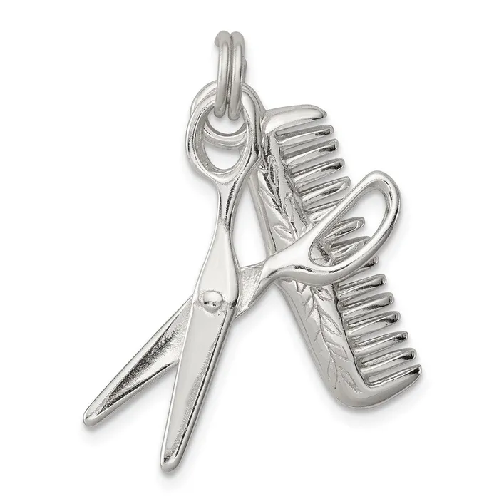 Sterling Silver Comb Scissor Charm TreasureFineJewelers Rings