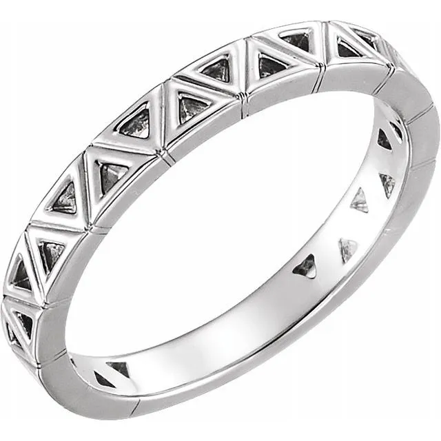 Sterling Silver Stackable Geometric Ring TreasureFineJewelers Rings
