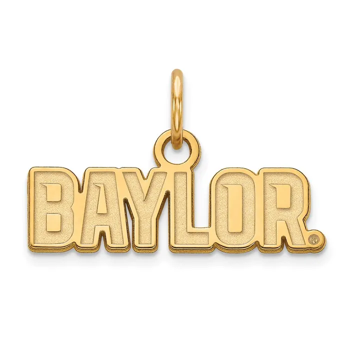 TreasureFineJewelers 10K Yellow Gold Baylor University XS Pendant PreStyled Sets