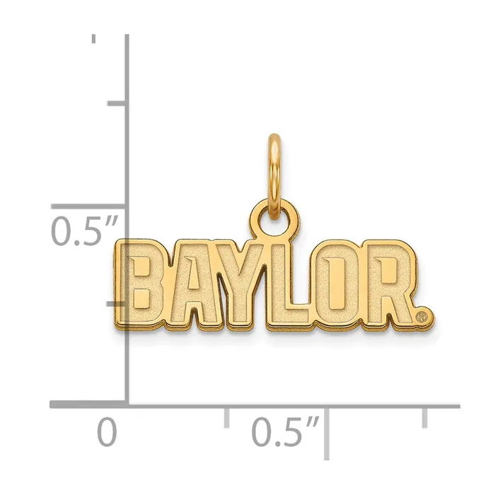 TreasureFineJewelers 10K Yellow Gold Baylor University XS Pendant PreStyled Sets