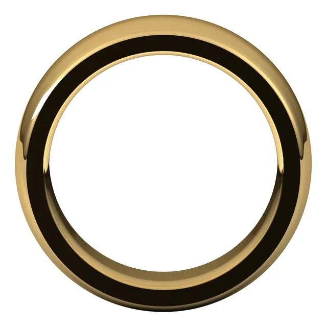 TreasureFineJewelers 14K Yellow Gold 8 mm Half Round Comfort Fit Heavy Wedding Band Rings