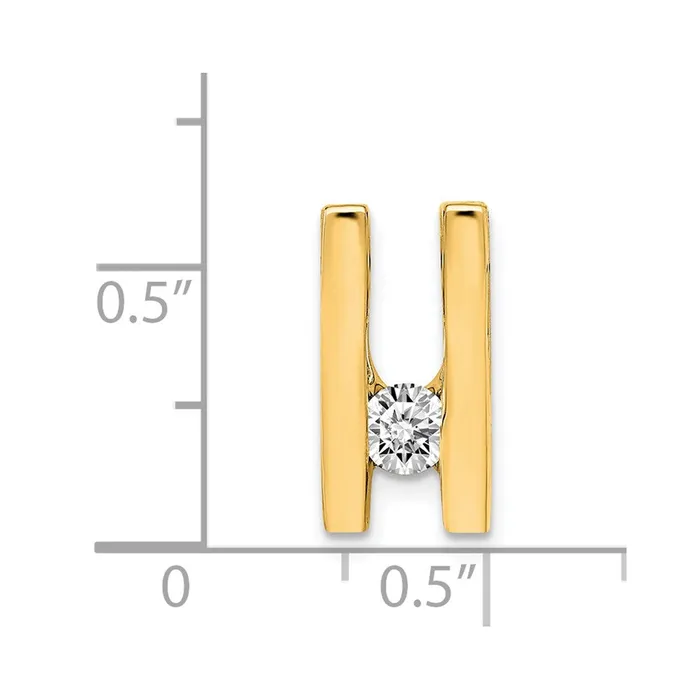 TreasureFineJewelers PreStyled Sets 14k Yellow Gold A 41mm Diamond Slide