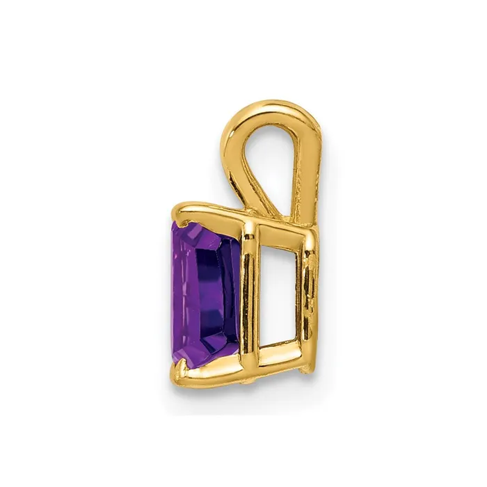 TreasureFineJewelers PreStyled Sets 14k Yellow Gold Amethyst Pendant
