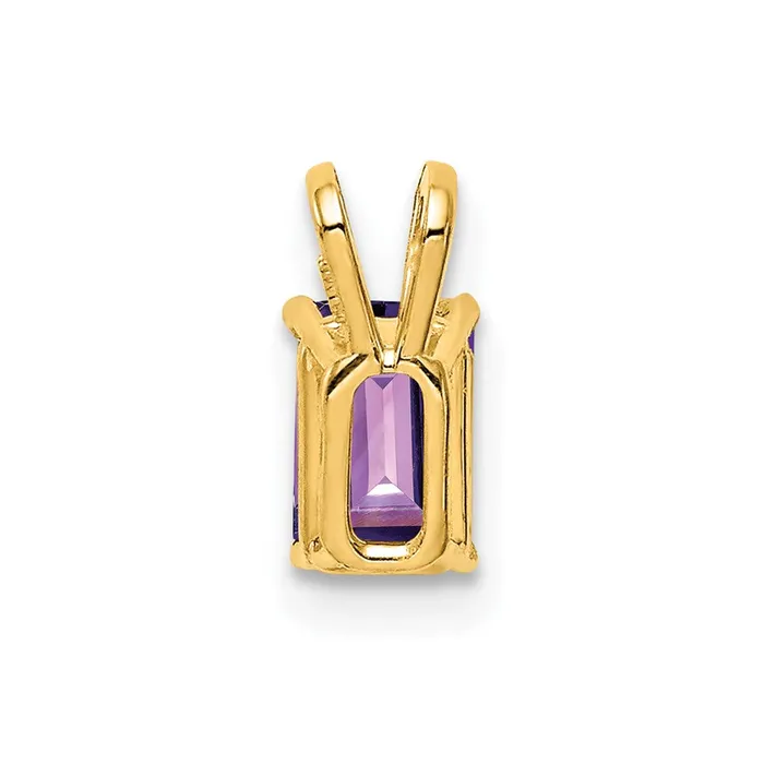 TreasureFineJewelers PreStyled Sets 14k Yellow Gold Amethyst Pendant