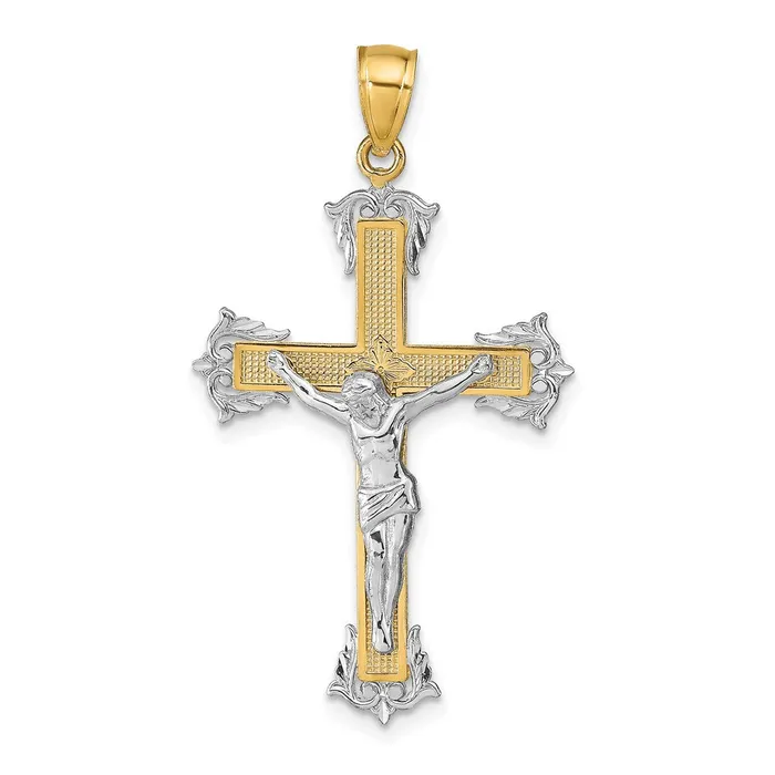 TreasureFineJewelers Rings 14k Twotone Crucifix Pendant