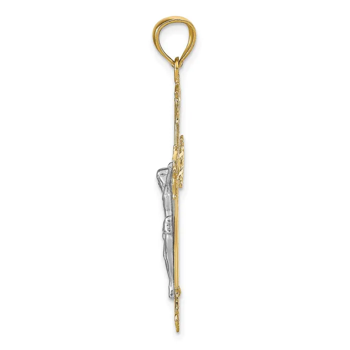 TreasureFineJewelers Rings 14k Twotone Crucifix Pendant