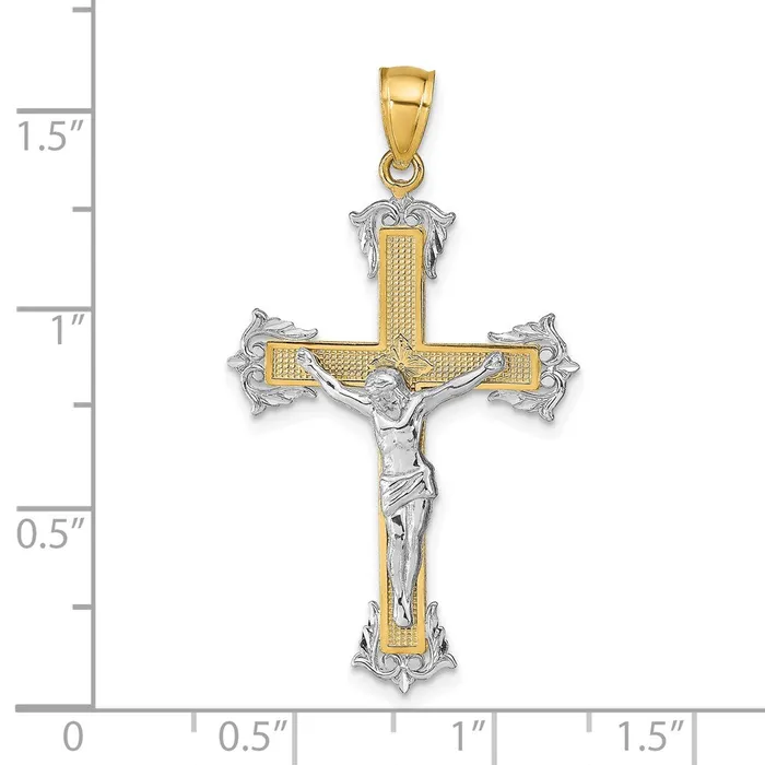 TreasureFineJewelers Rings 14k Twotone Crucifix Pendant